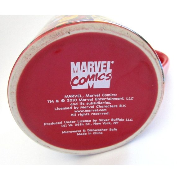 Marvel Comics Red/Black Coffee Mug - Avengers/Super Heroes - 2010 Official 14oz - Picture 6 of 8